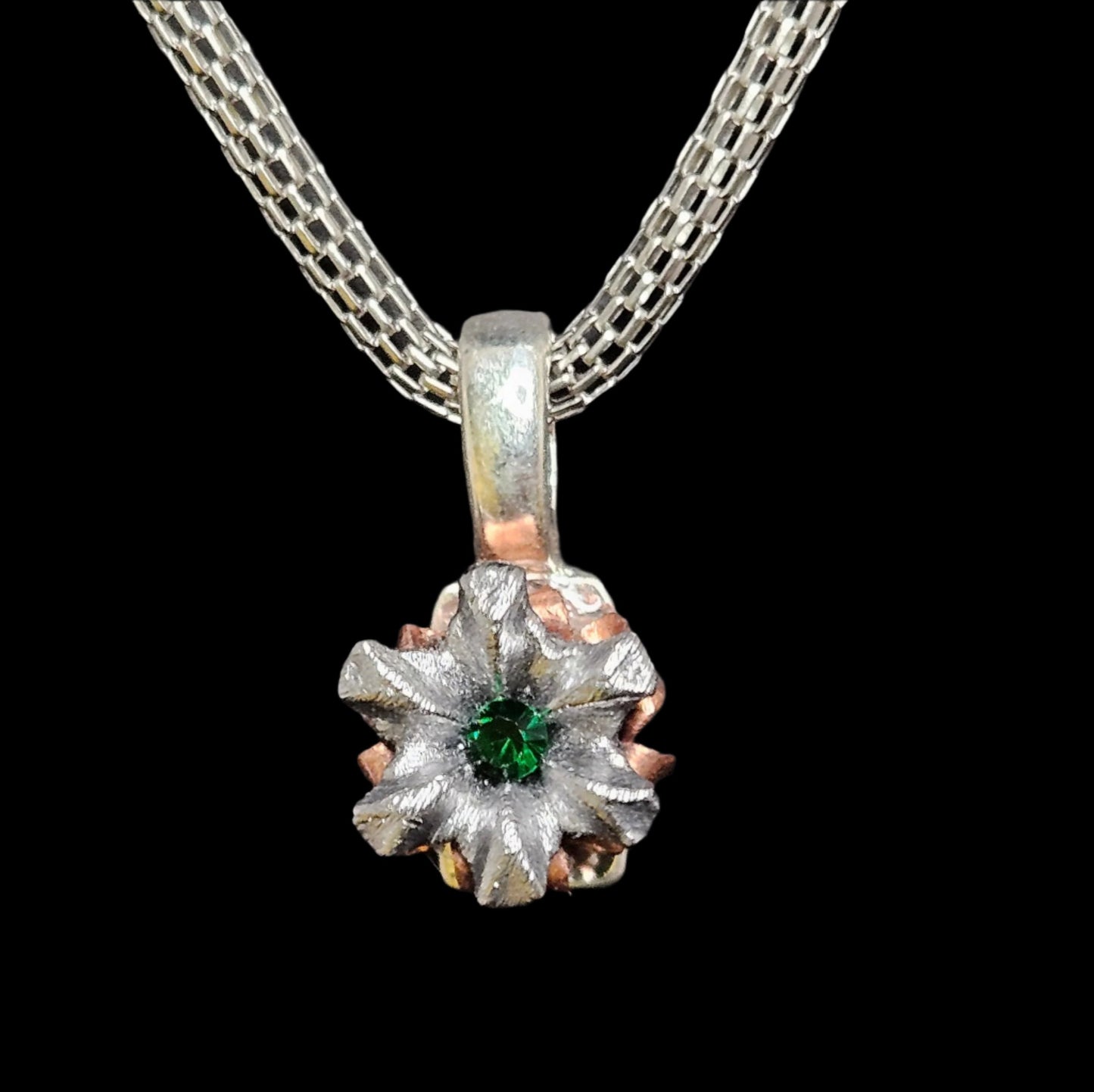 Blooming Bullet Necklace - Emerald Green