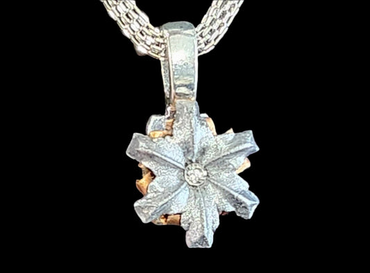 Blooming Bullet Necklace - Clear Crystal