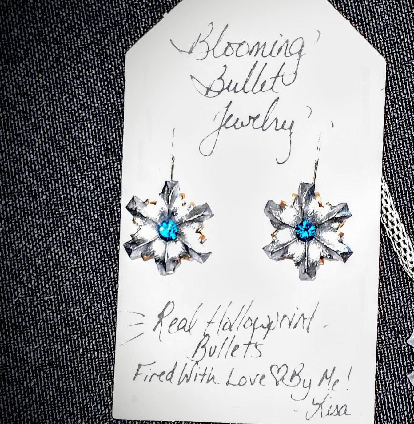 Blooming Bullet Earrings - Aqua Blue