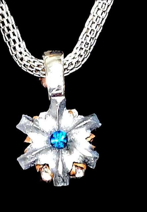 Blooming Bullet Necklace - Aqua