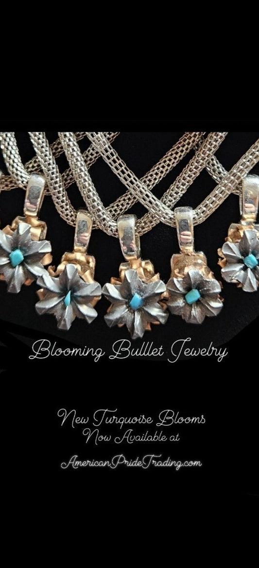 Blooming Bullet Necklace - American Turquoise