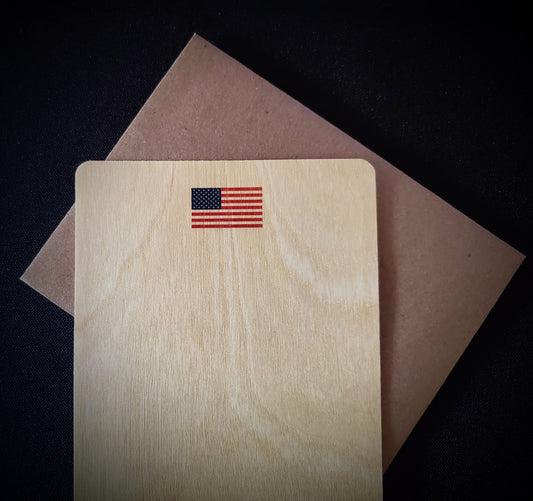 Thank You for Your Service Wooden Greeting Card
