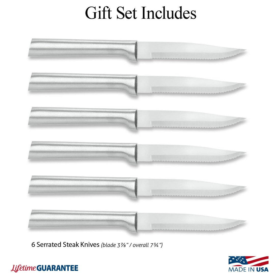 Serrated Steak Knives Gift Set (Set of 4 or 6)